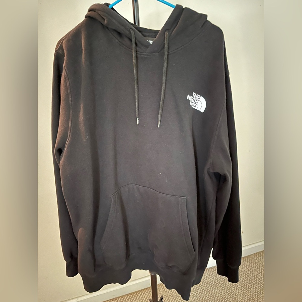 The North Face Black Pullover Hoodie with White Logo